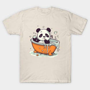 Panda in the Bathtub T-Shirt